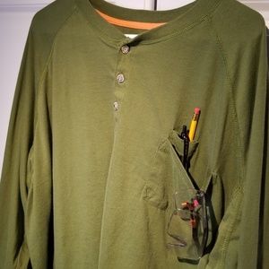 Boulder Creek 3X BT Long Sleeve Henley Work shirt